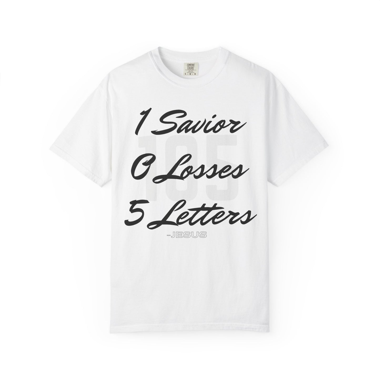 Adult 105 Christian Black and White Letters Heavyweight