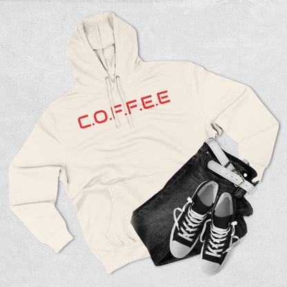 Adult Coffee Christian Red Words Only Hoodie