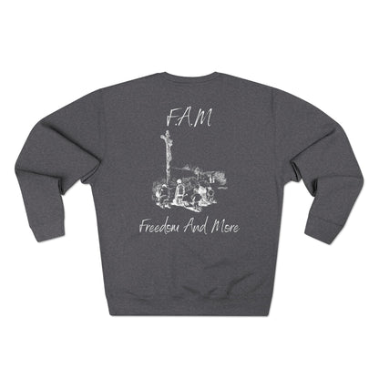 Adult Fam White Words Crewneck