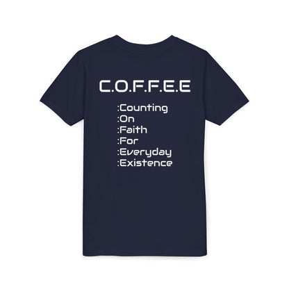 Youth Adult Coffee Christian White Words Only