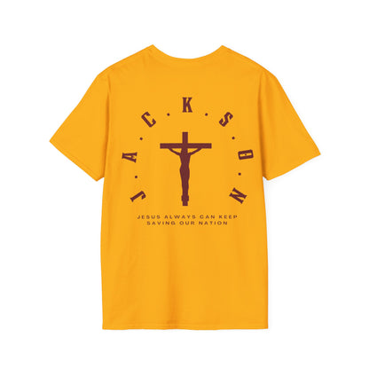 Jackson Believing Christian Marron Letters & Cross