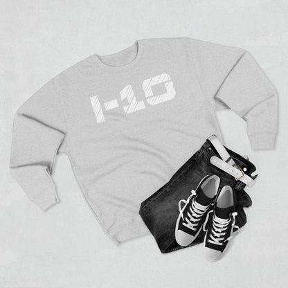 Adult I-10 Christian White Words Crewneck
