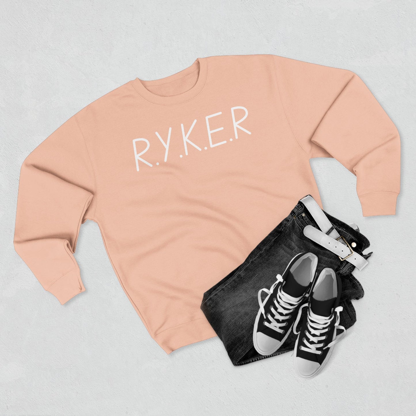 RYKER Christian White Letters Crewneck