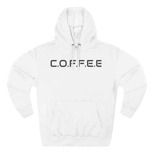 Adult Coffee Christian Black Words Only Hoodie