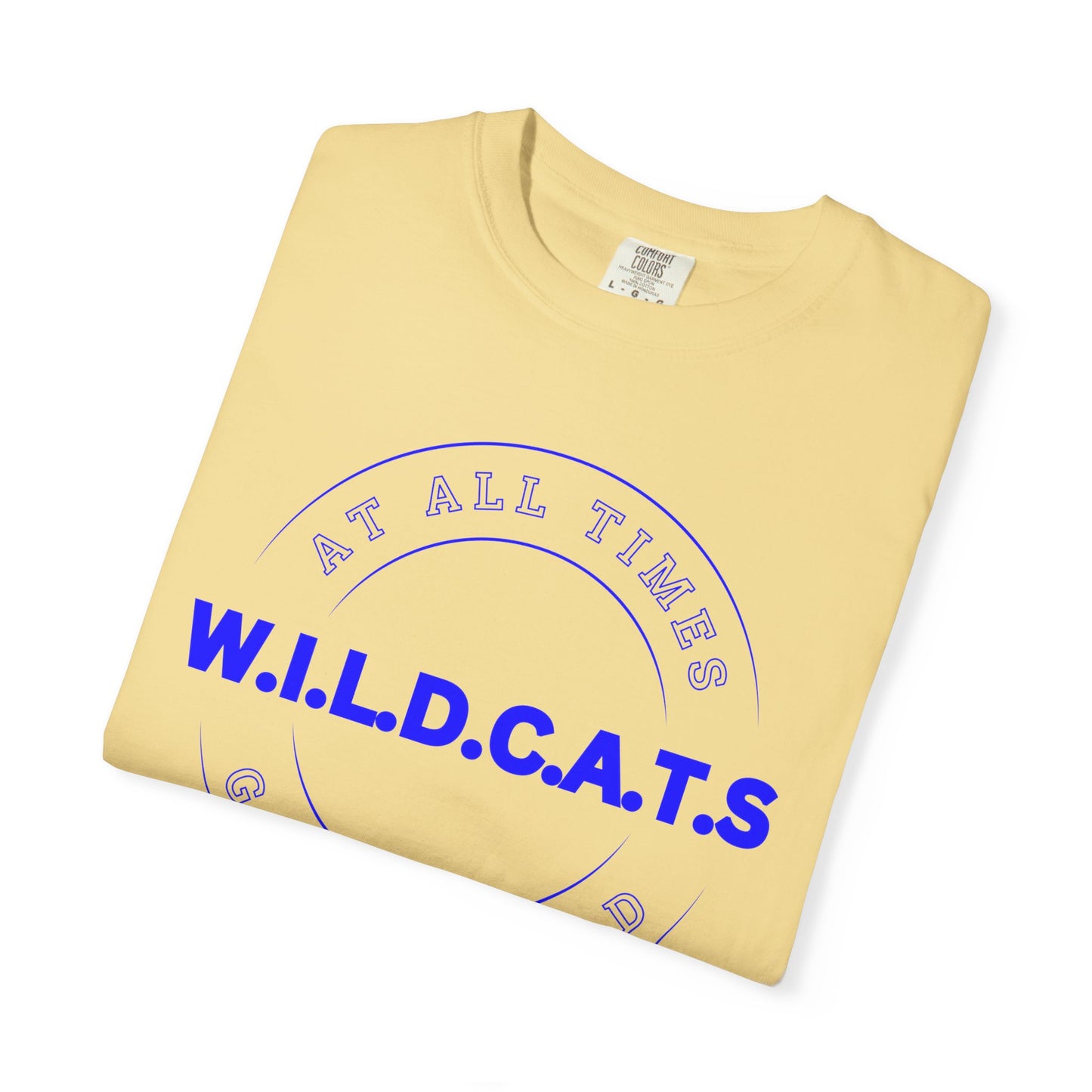 Wildcats Christian Blue Letters & Picture