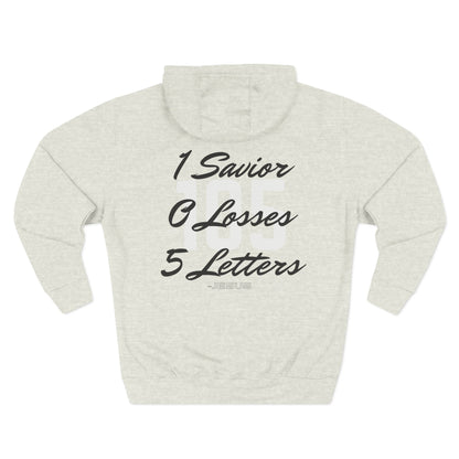 Adult 105 Christian Black and White Letters Hoodie