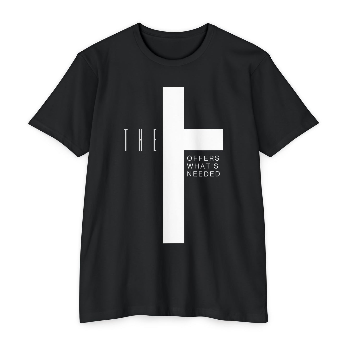 Adult T-Town Black Cross & Letters Premium Tee