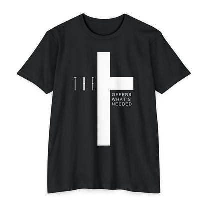 Adult T-Town Black Cross & Letters Premium Tee