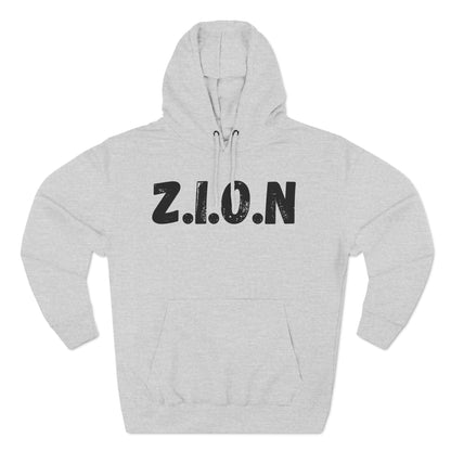 Zion Hoodie Black Words & Image