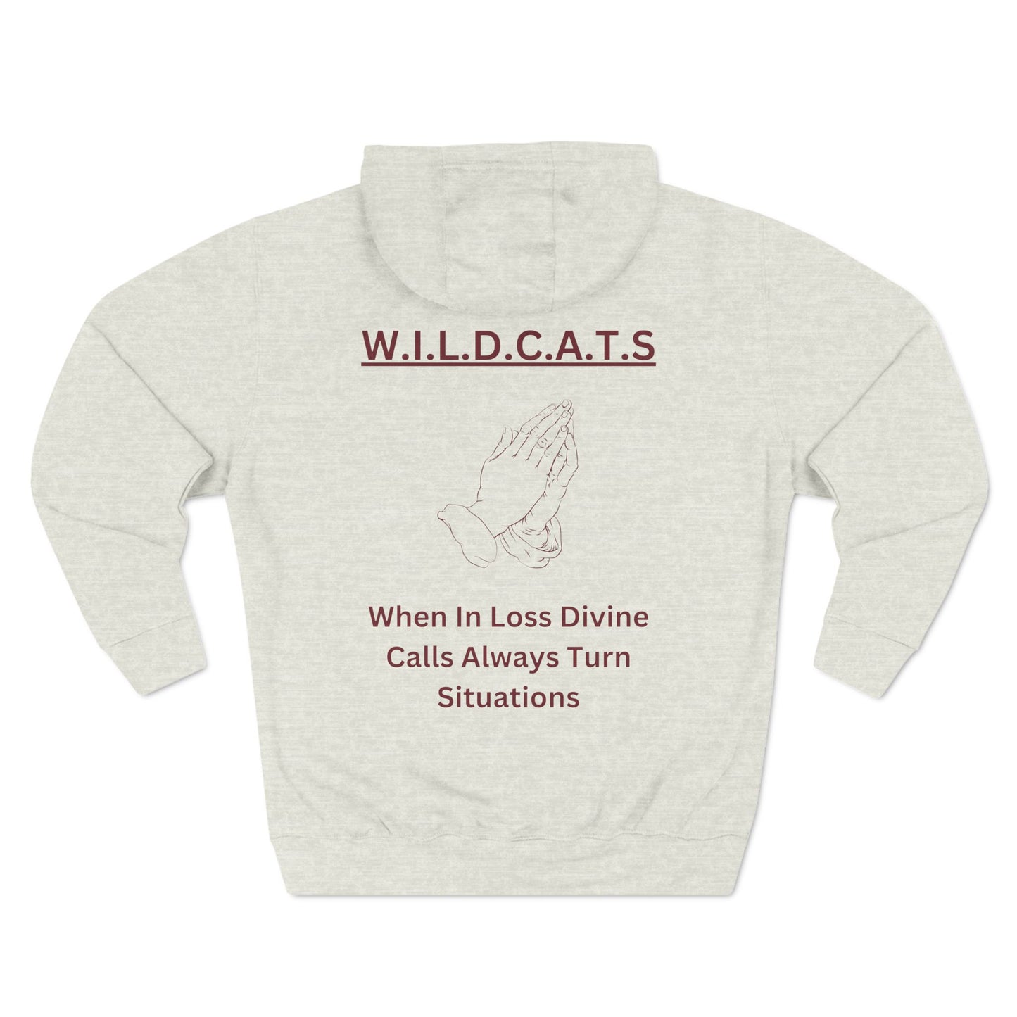 Wildcats Christian Marron Letters & Picture Hoodie