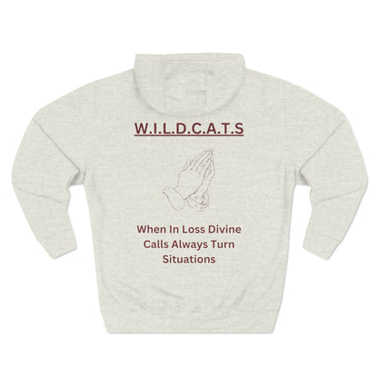 Wildcats Christian Marron Letters & Picture Hoodie