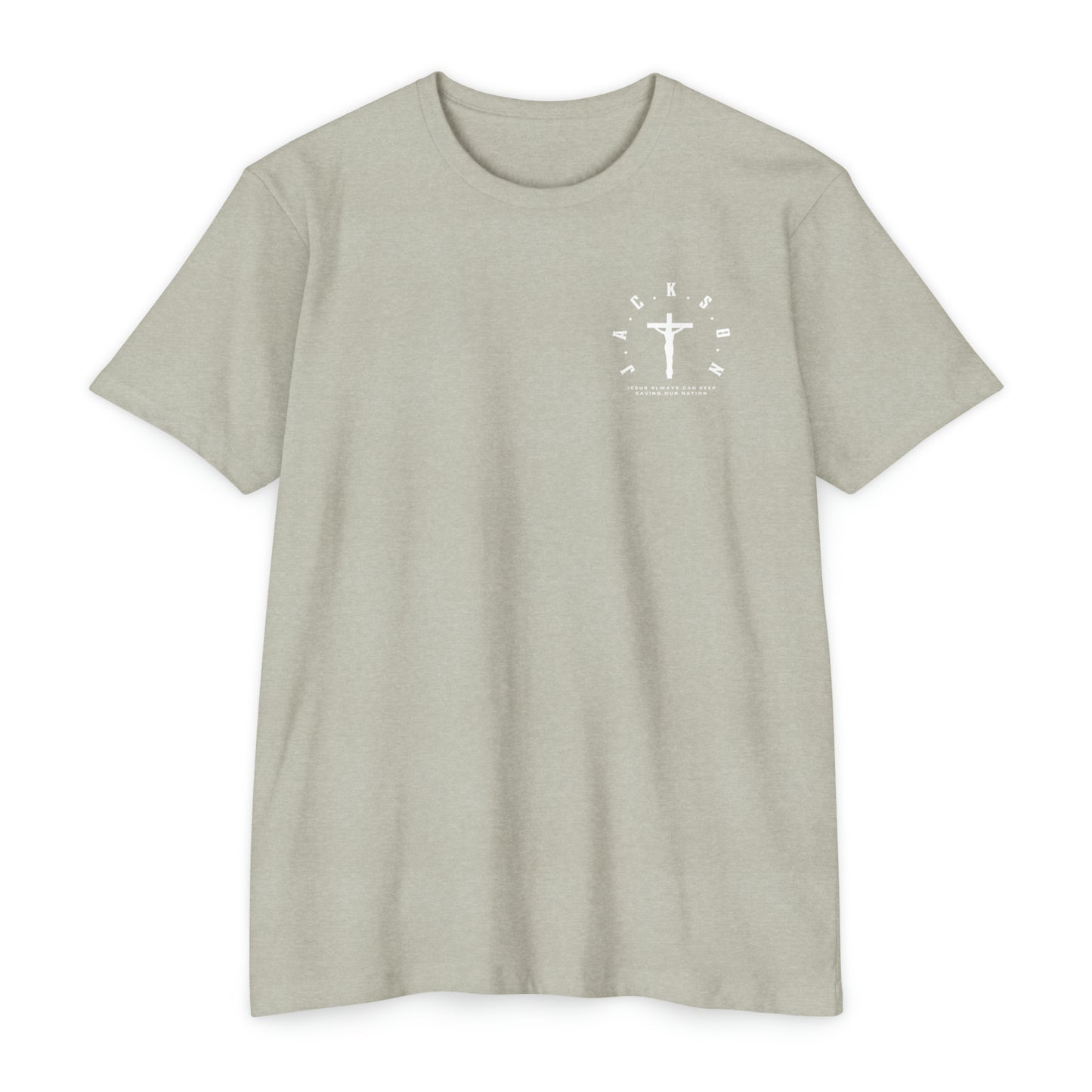 Jackson White Cross & Letters Blended