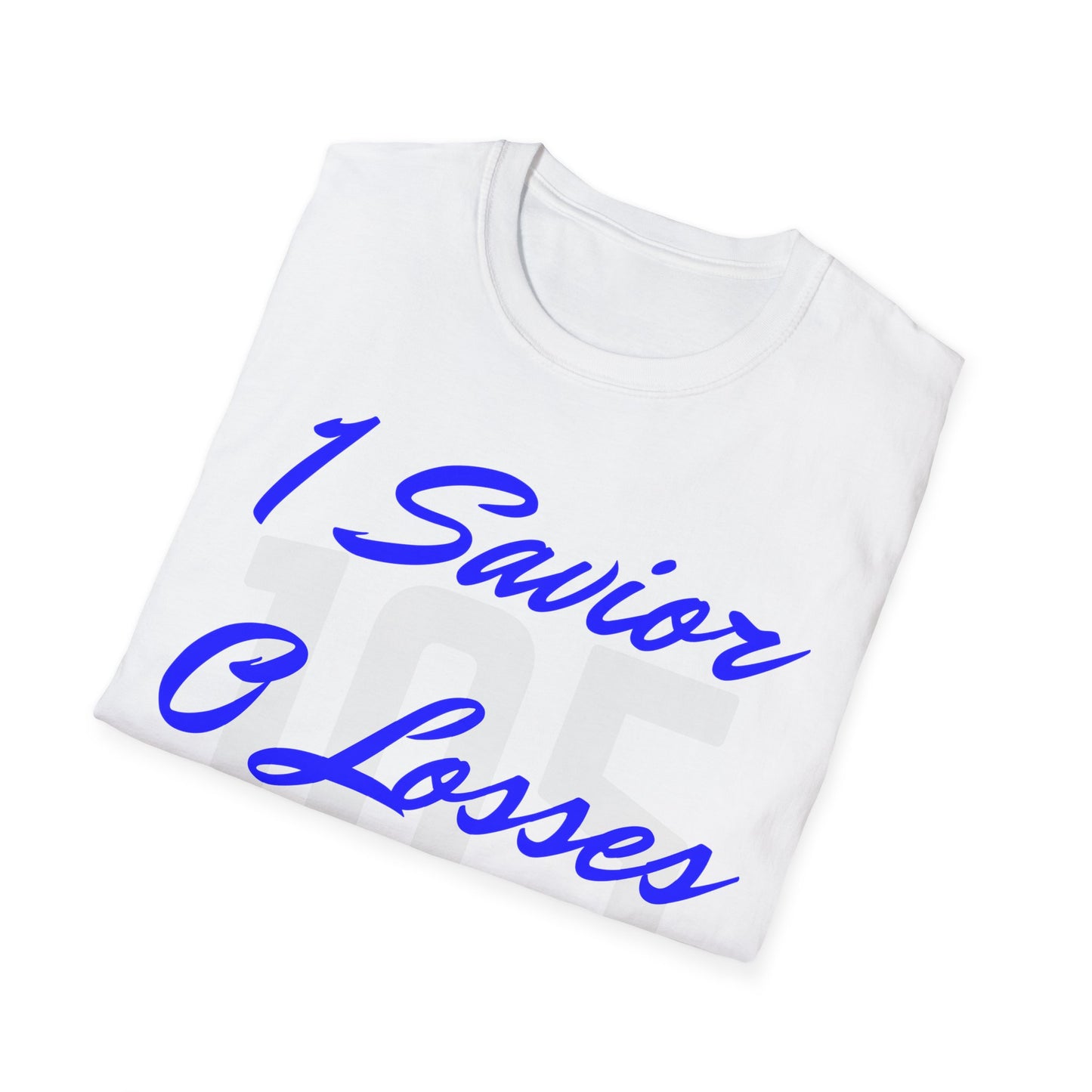 Adult 105 Christian Blue and White Letters