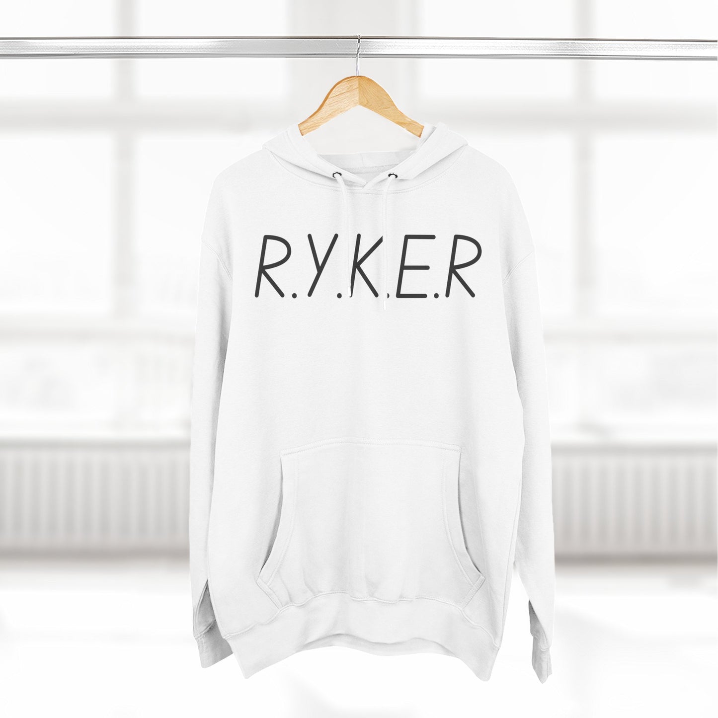 Adult RYKER Christian Black Letters Pullover Hoodie
