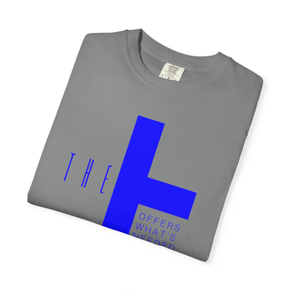 Adult T-Town Christian Blue Letters & Cross