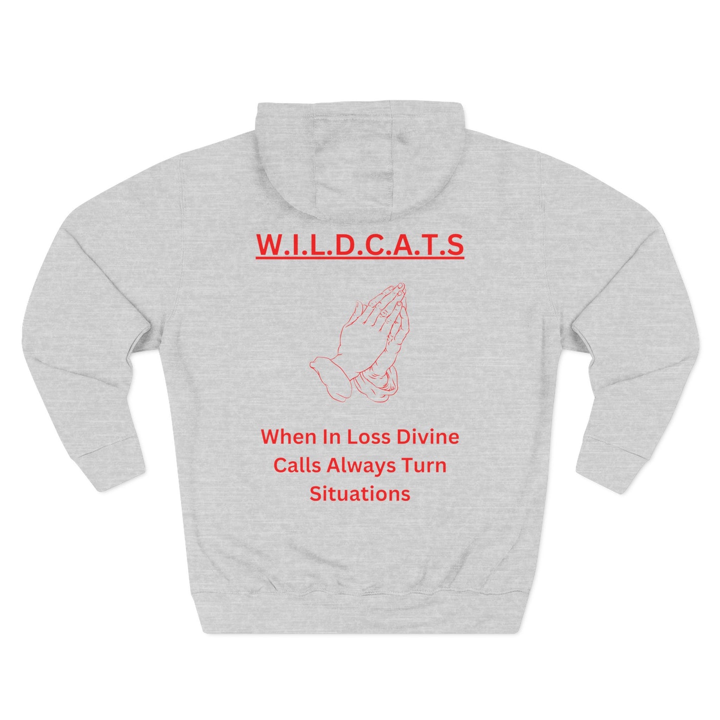 Wildcats Christian Red Letters & Picture Hoodie