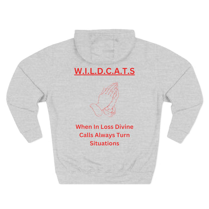 Wildcats Christian Red Letters & Picture Hoodie