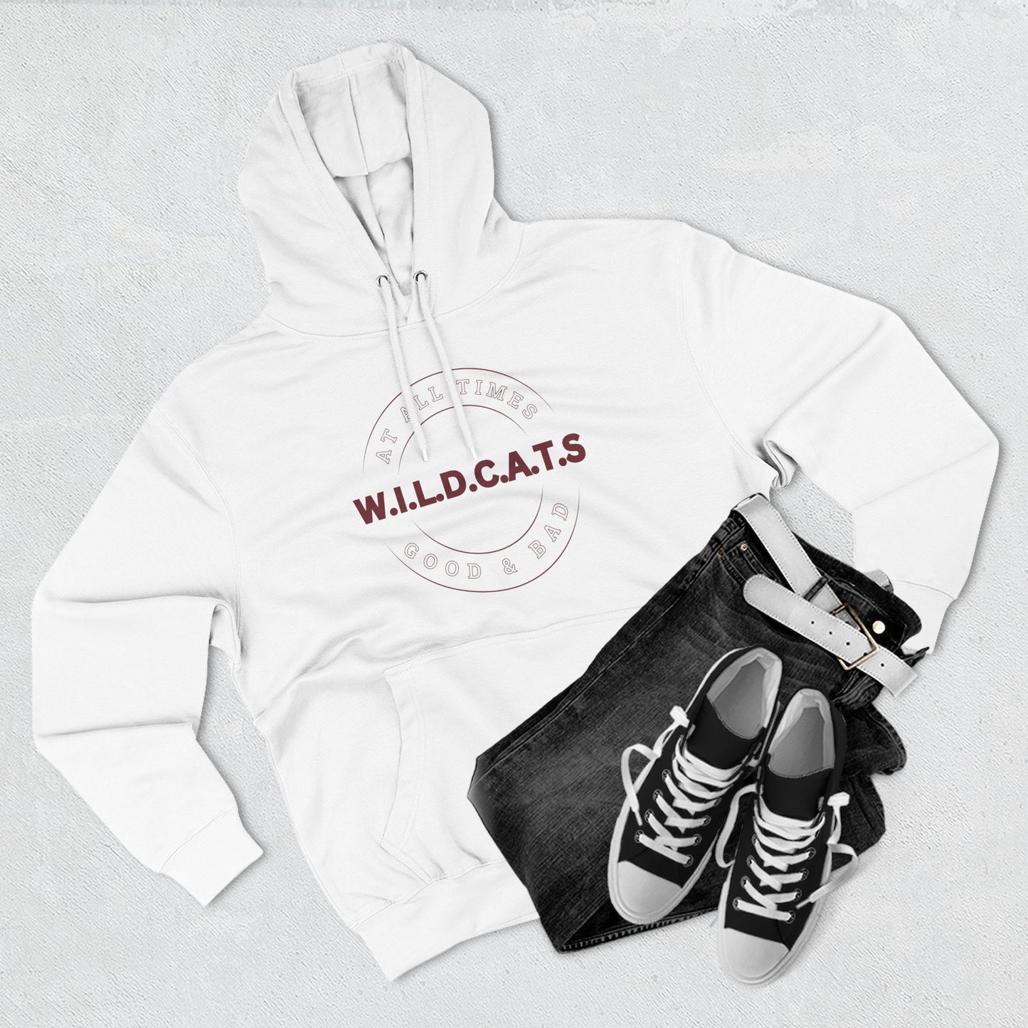 Wildcats Christian Marron Letters & Picture Hoodie