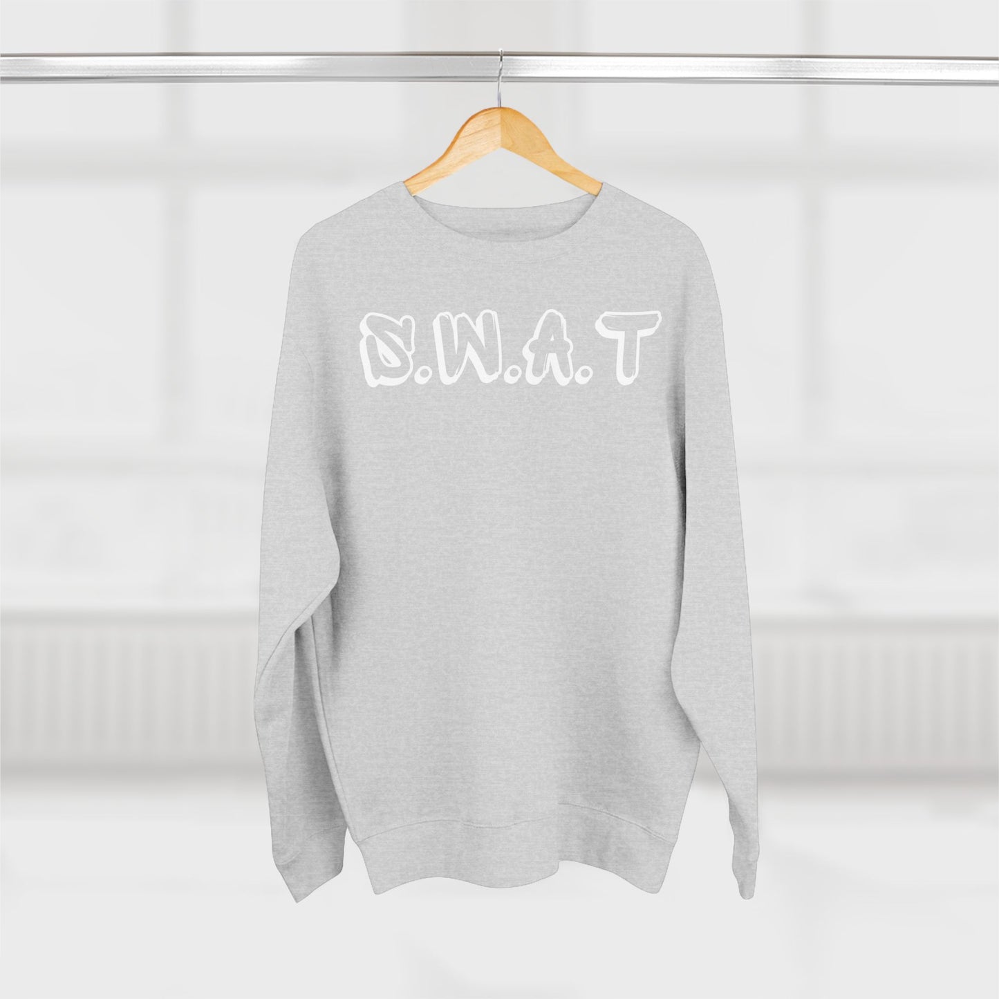 Adult Swat Christian White Words Crewneck
