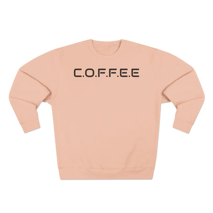 Adult Coffee Christian Black Words Only Crewneck