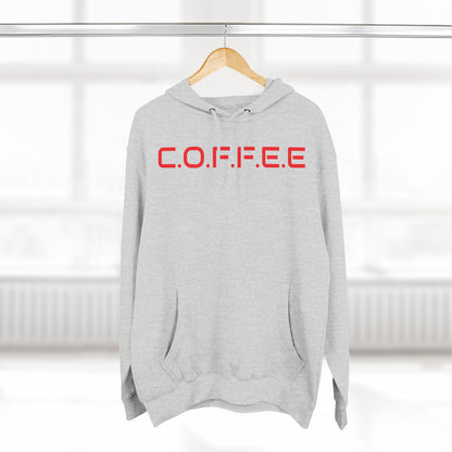 Adult Coffee Christian Red Words Only Hoodie