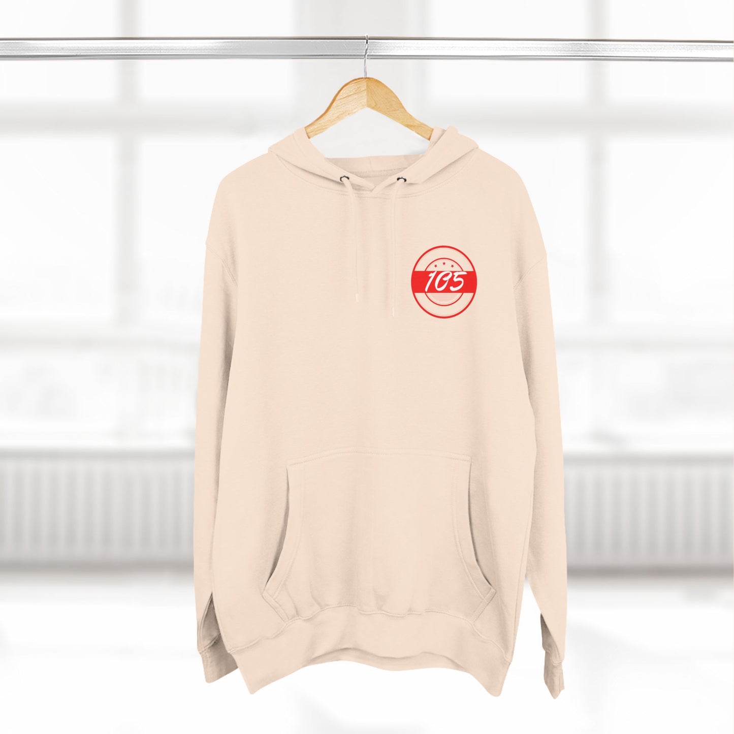 Adult 105 Christian Red and White Letters Hoodie