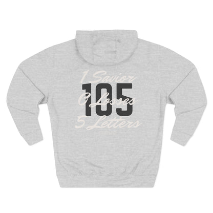 Adult 105 Christian White and Black Letters Hoodie