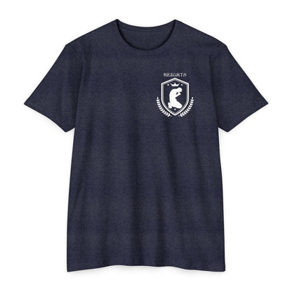 Adult Heights Christian White Letters & Image Premium Tee