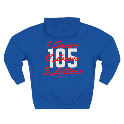 Adult 105 Christian Red and White Letters Hoodie
