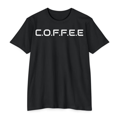 Adult Coffee Christian White Words & Image Premium Tee