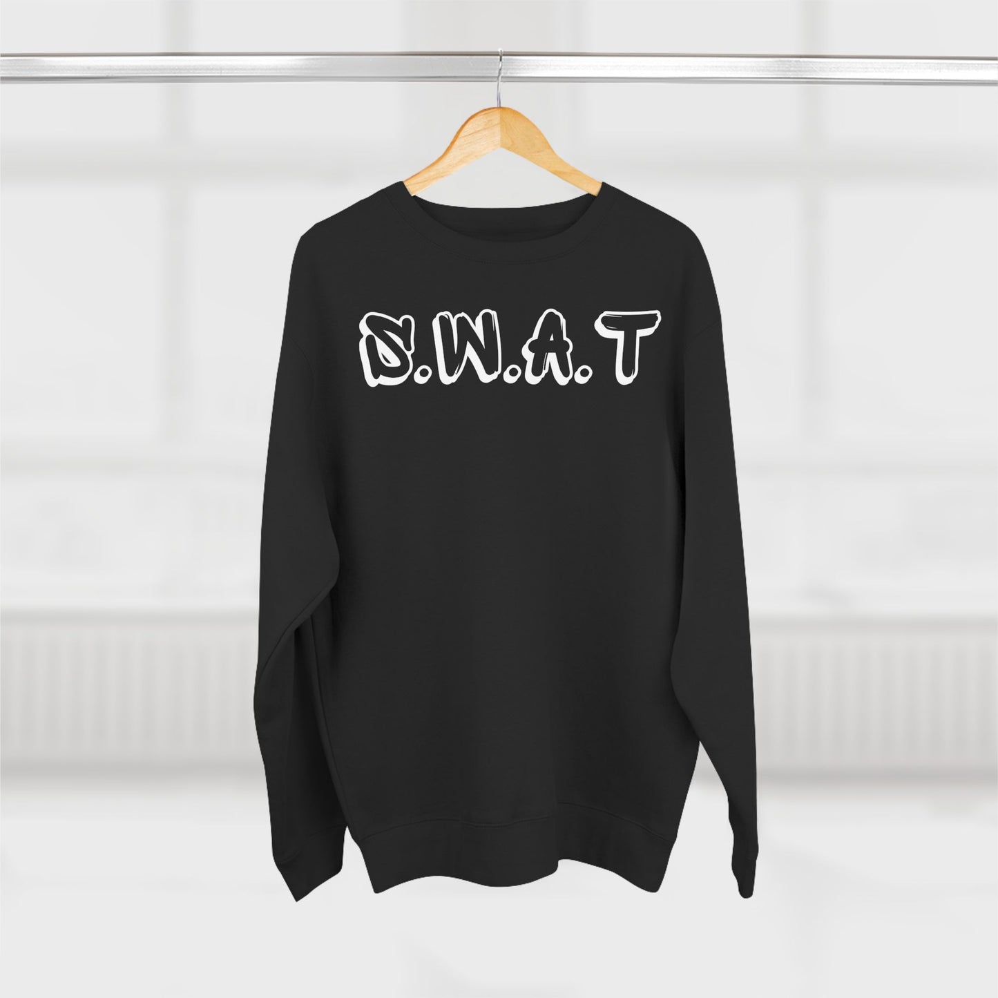 Adult Swat Christian White Words Crewneck
