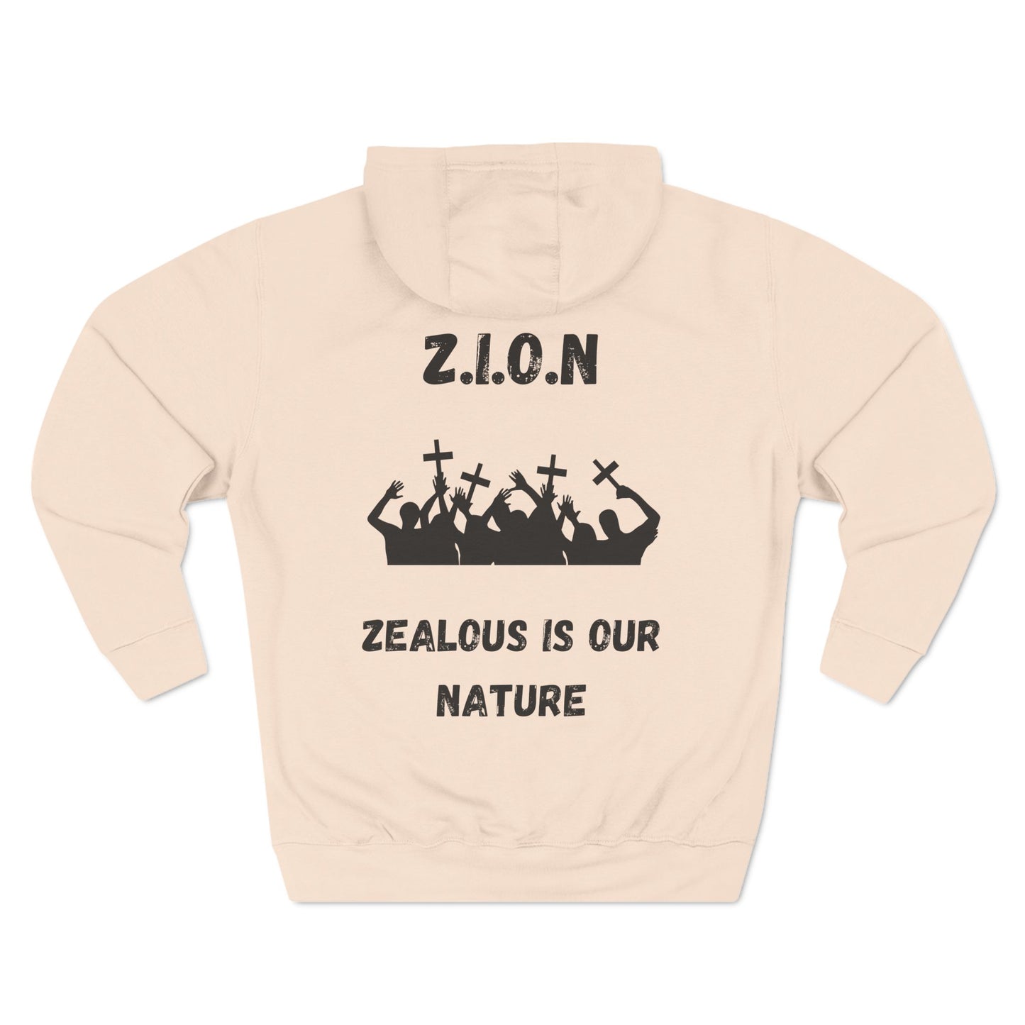 Zion Hoodie Black Words & Image