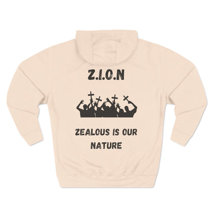 Zion Hoodie Black Words & Image