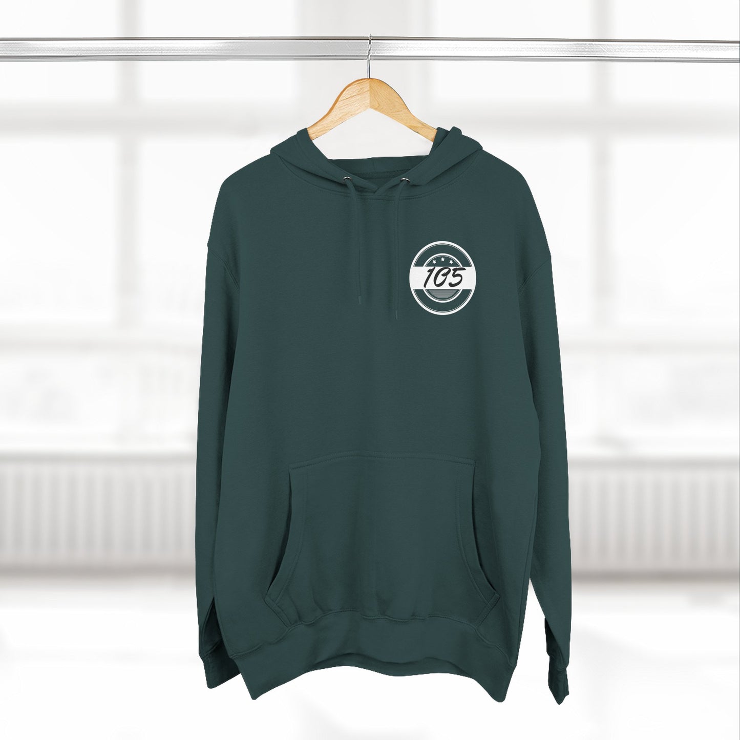 Adult 105 Christian White and Black Letters Hoodie
