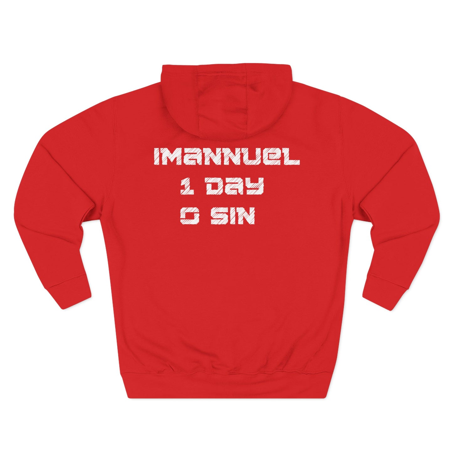 Adult I-10 Christian White Words Pullover Hoodie