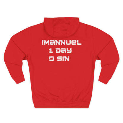 Adult I-10 Christian White Words Pullover Hoodie