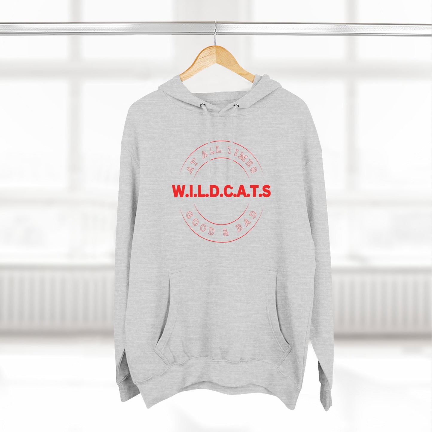 Wildcats Christian Red Letters & Picture Hoodie