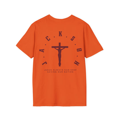 Jackson Believing Christian Marron Letters & Cross