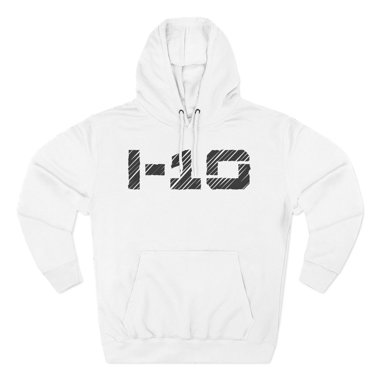 Adult I-10 Christian Black Words Pullover Hoodie