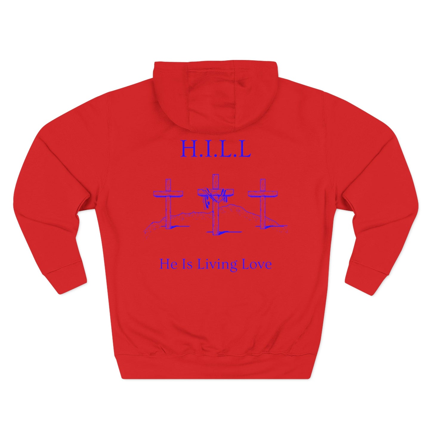 Hill Christian Blue Words Hoodie