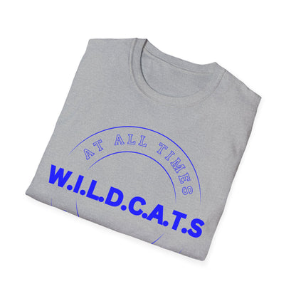 Wildcats Christian Blue Letters & Picture