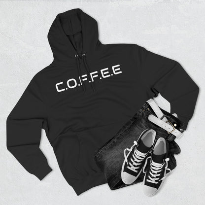 Adult Coffee Christian White Letters & Image Pullover Hoodie