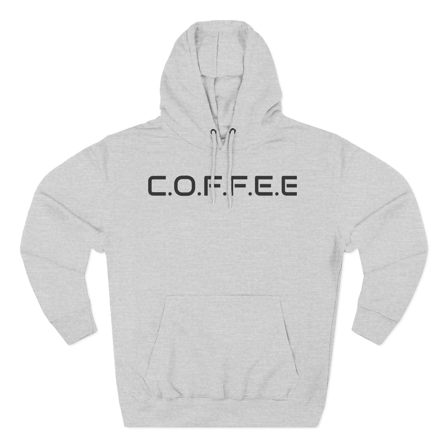 Adult Coffee Christian Black Words Only Pullover Hoodie