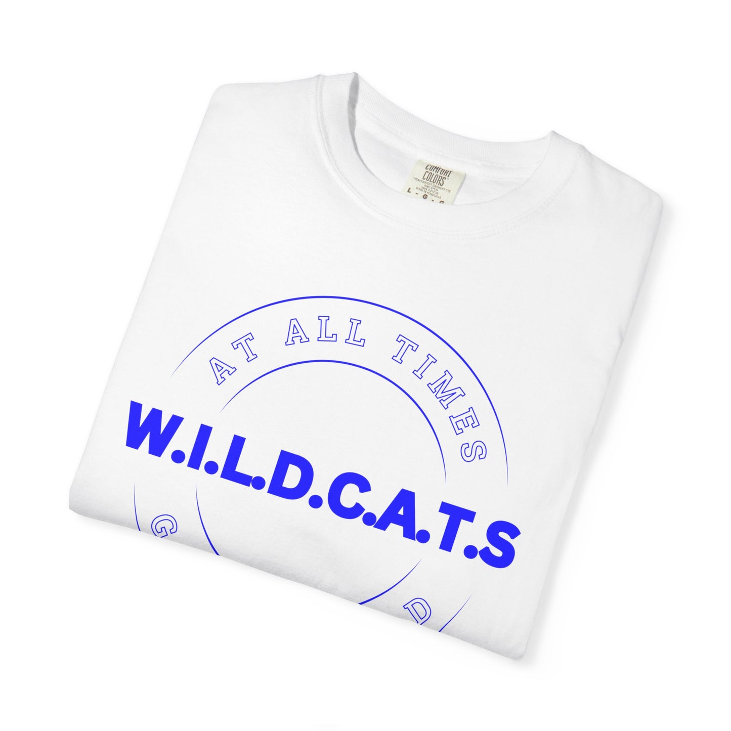 Wildcats Christian Blue Letters & Picture