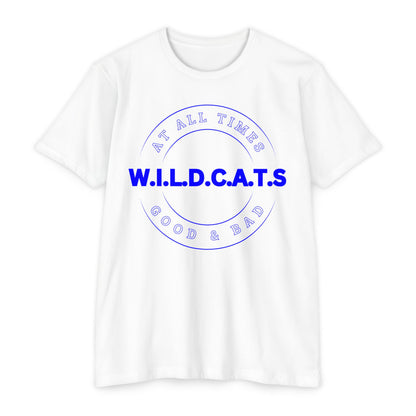 Wildcats Christian Blue Letters & Picture