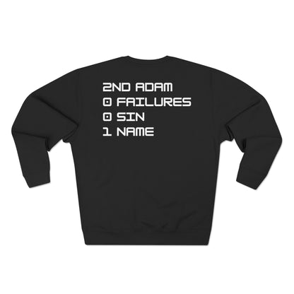 Adult 2001 Christian White Words Crewneck