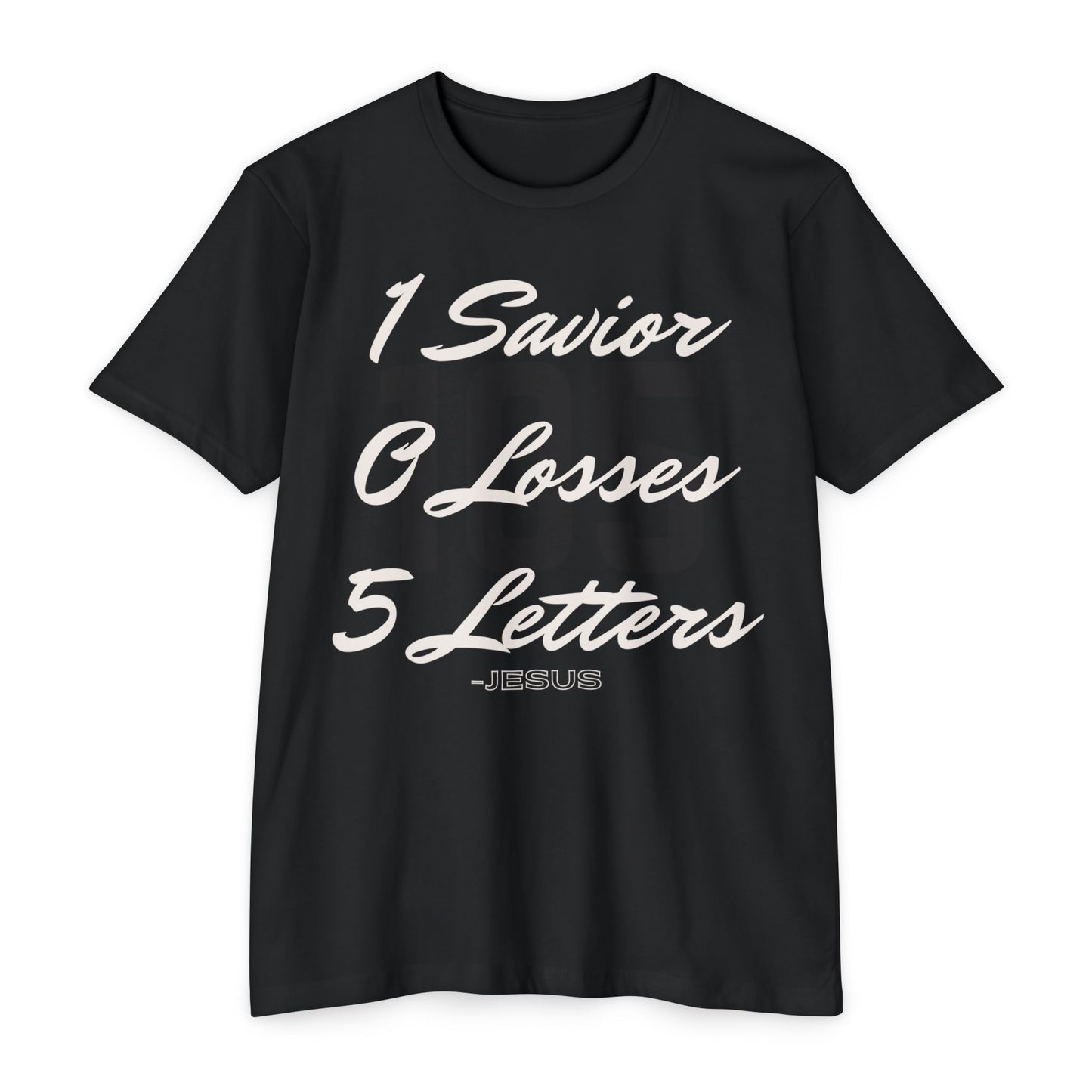 Adult 105 Christian White and Black Letters Premium tee