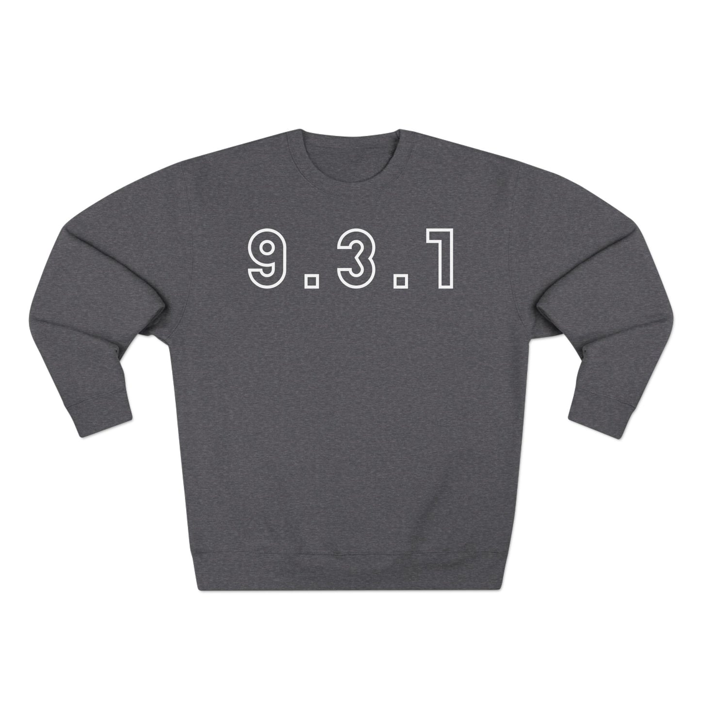 Adult 931 Crewneck White Words