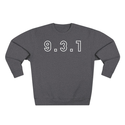 Adult 931 Crewneck White Words
