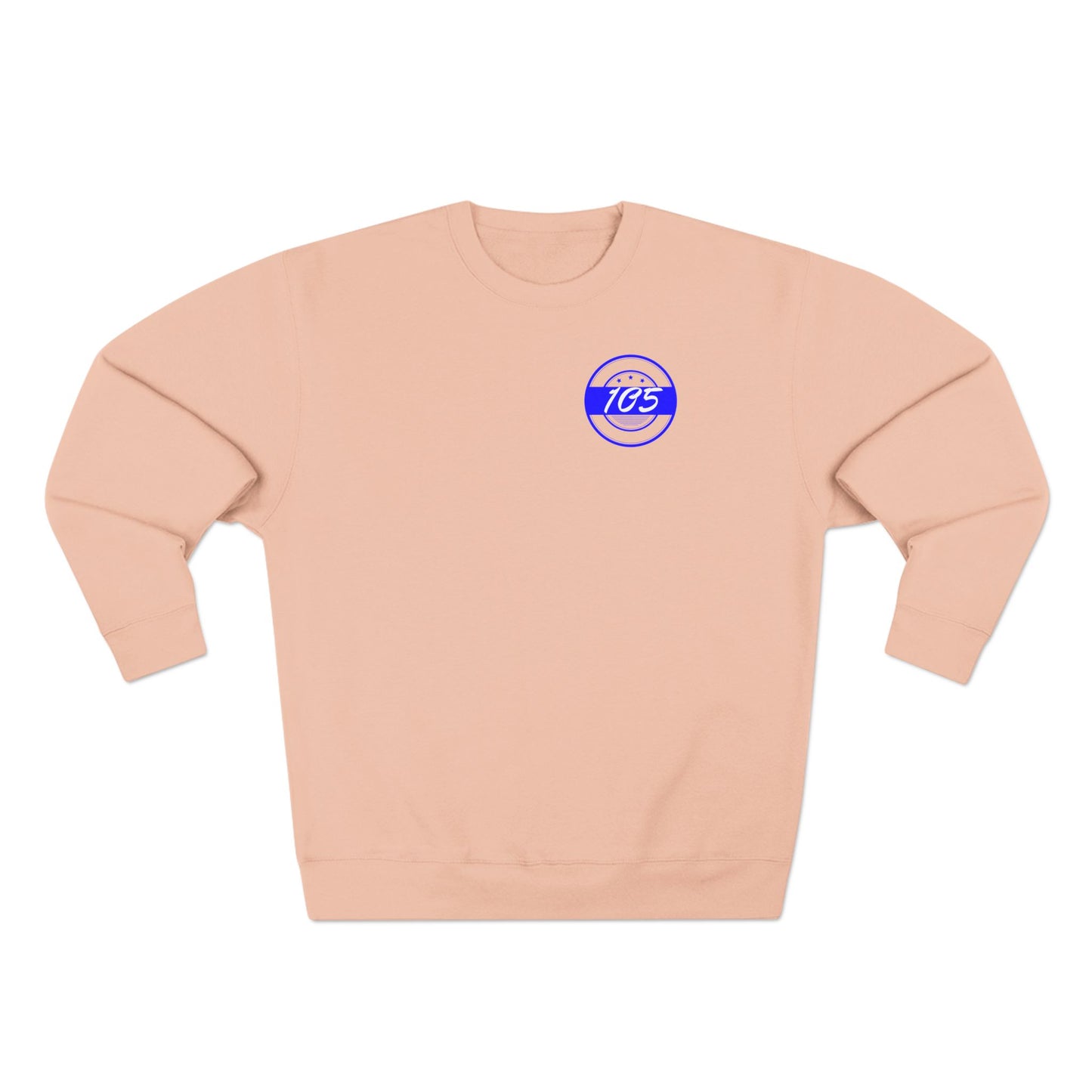 Adult 105 Christian Blue and White Letters Crewneck